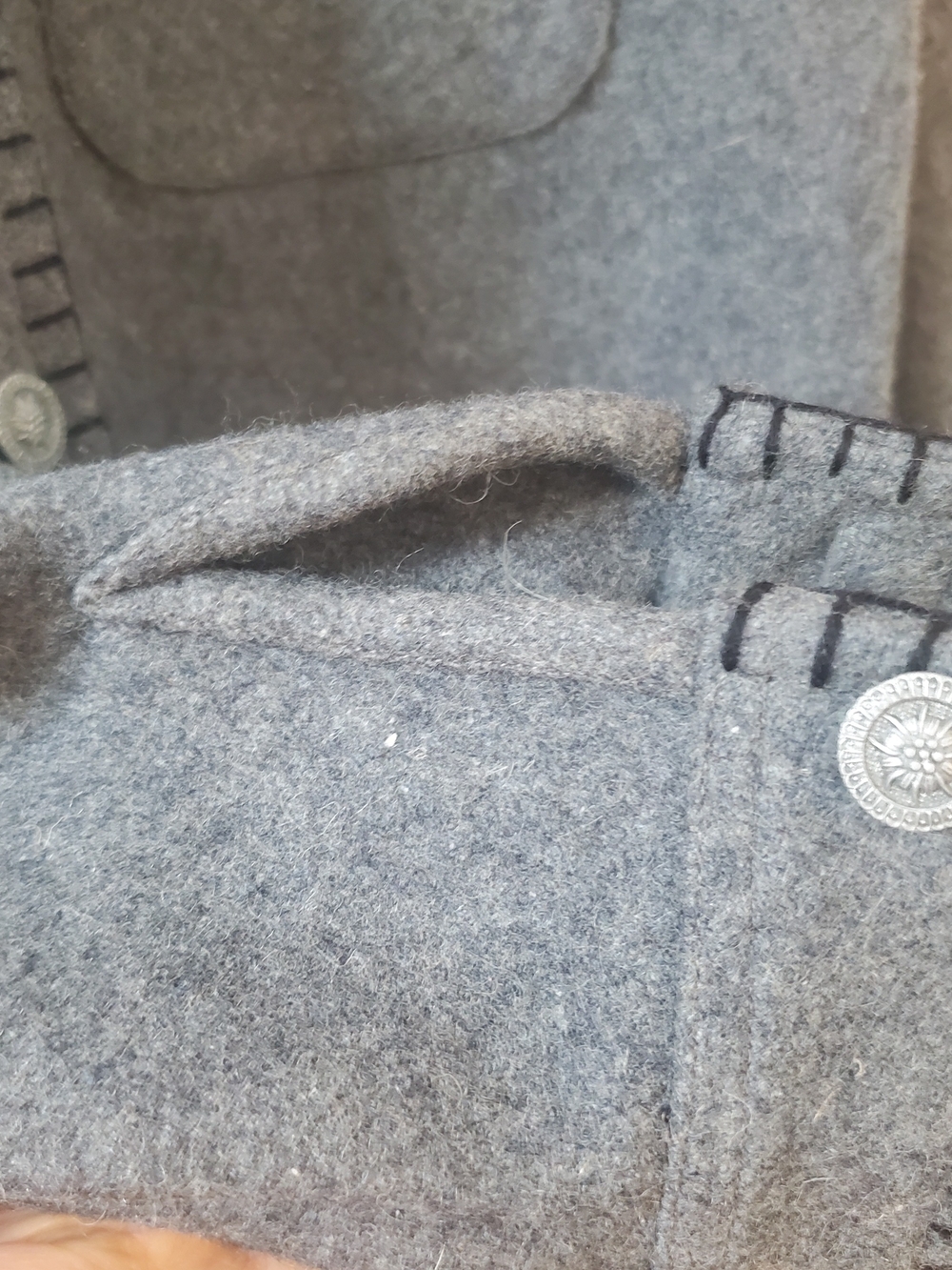 Vintage St. John’s Bay Wool Blend Shacket Cozy Gray M - Picture 3 of 6